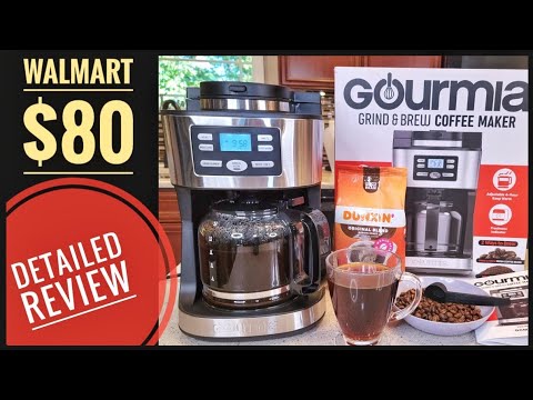 DETAILED REVIEW Gourmia 12 Cup Programmable Grind & Brew Coffee