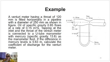 Week 11 - Topic 3 - Flow Measurement (Venturi Meter)