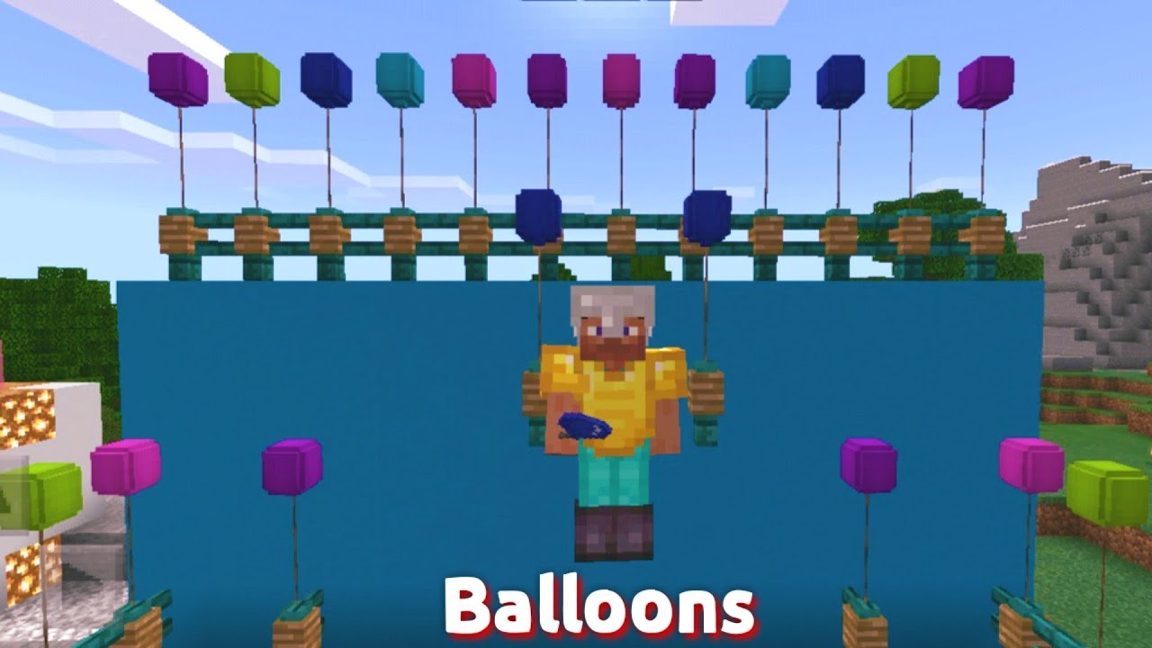 Make Balloons in Minecraft with ease.🎂 | How to make balloons in