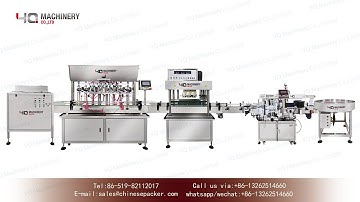 hand sanitizer filling production line|pump bottle unscrambler filler capper labeler and collector