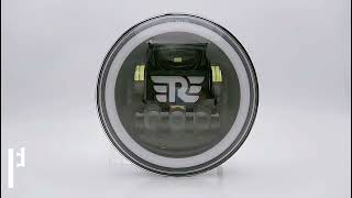 Farol Led 7 Polegadas Redondo Personalizado Para Motos Royal Enfield.