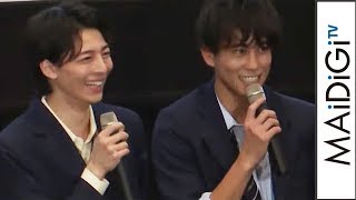 高杉真宙＆佐野岳、「仮面ライダー鎧武」以来の共演！制服姿での登場に自虐も　映画「超・少年探偵団NEO -Beginning-」完成披露試写会