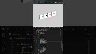 3D CSS social tiles with hover animation| #webdevelopment #coding #animation #shorts
