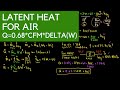 Latent Heat Equation for Air, Rule of thumb for Heat Load Calculation.