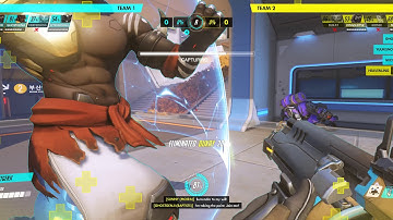 Aimbot being used by Baptiste in Competitive OW