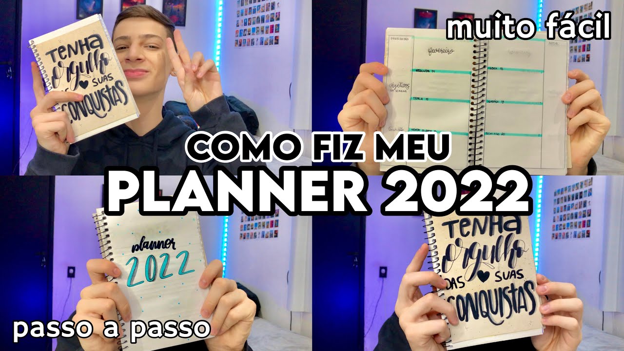 como fazer um planner super fácil para 2022 - fica lindo demais - YouTube