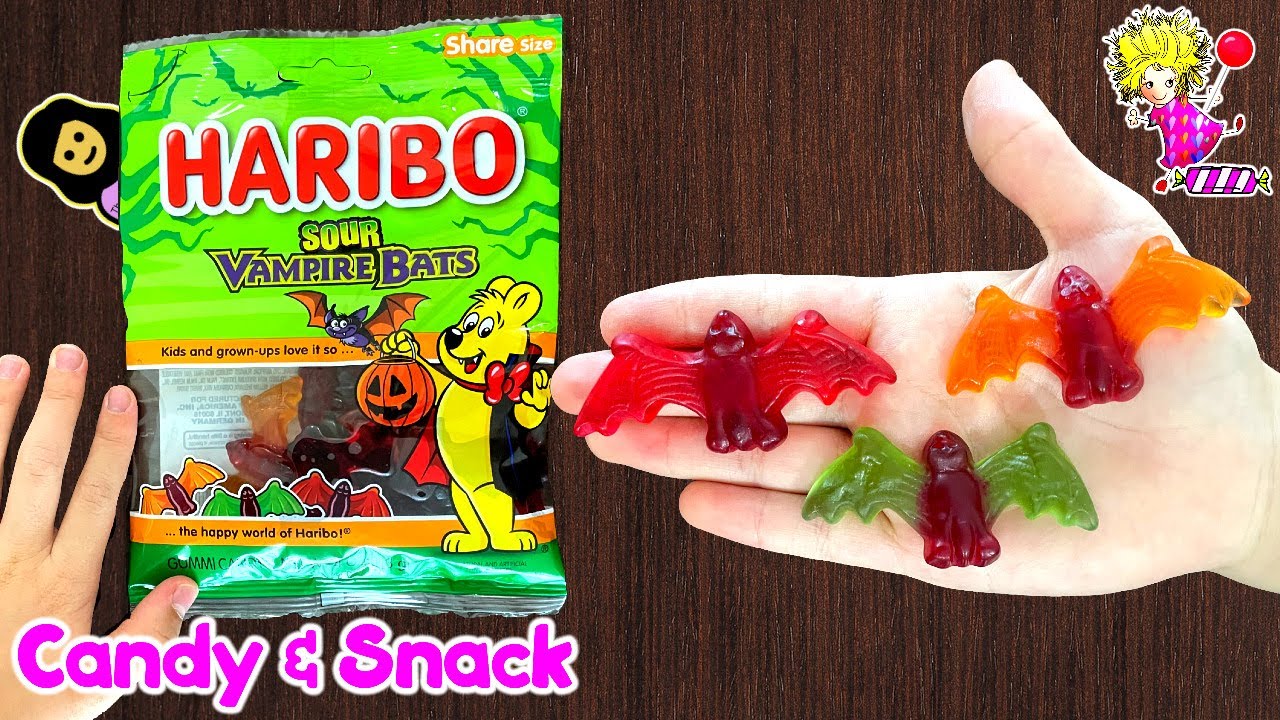 🍬 Haribo Sour Vampire Bats 🎃🍬👻 Candy & Snack Review YouTube