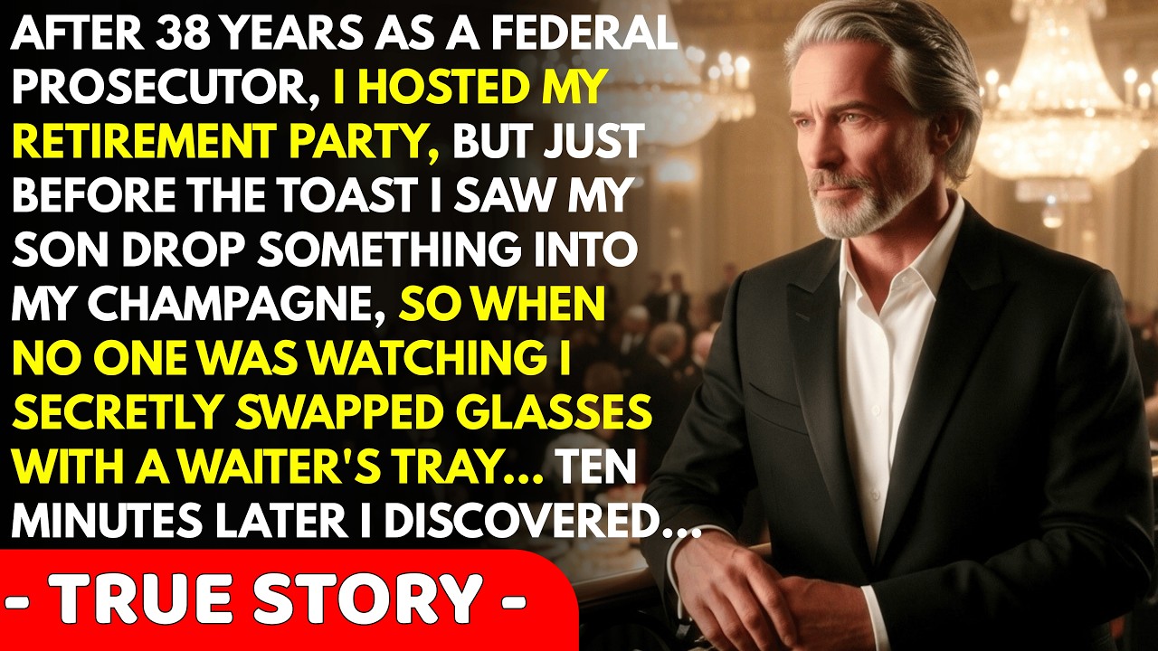 At my retirement party, my son poisoned my champagne — I switched it with a...