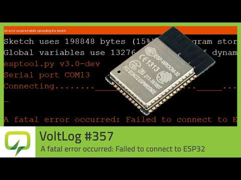 A fatal error occurred: Failed to connect to ESP32 - Voltlog #357
