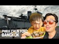 A day at thai naval base seeing battleship and eating fresh seafood