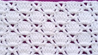 Linda Puntada Tejido a Crochet Paso a Paso/Crochet knitting Pattern/Puntos a Ganchillo Tutorial/Teje