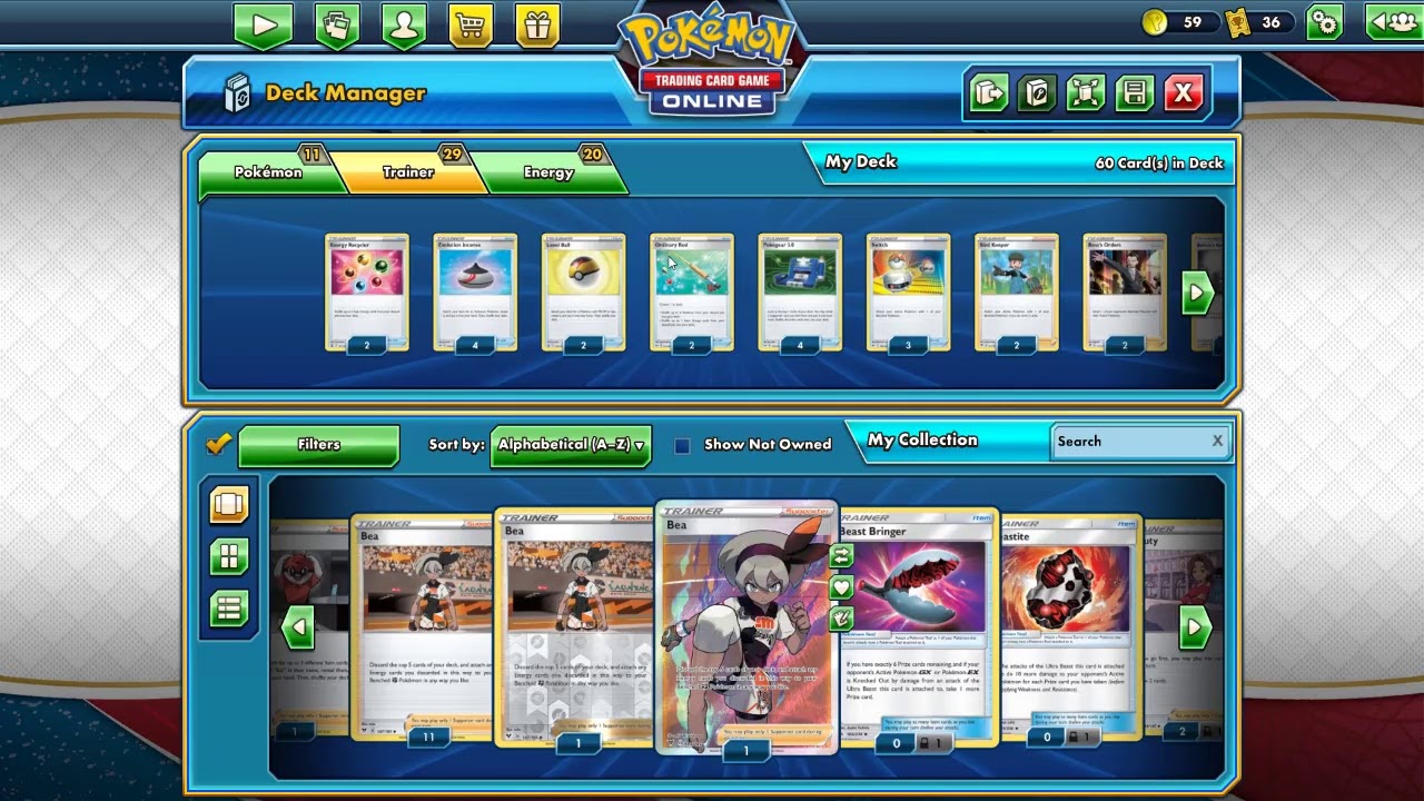 Pokemon TCGO- Working on a Sandacondra single prize deck