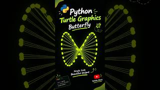 Python Turtle Butterfly 🦋 | Code Creates Art ✨ #Shorts