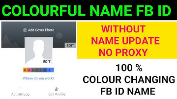How To Make Colourful Name Facebook Account Without Proxy | Colour Change Fb Id New Trick