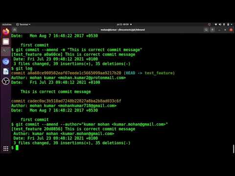 Git Amend - Modifying recent Git commit message using amned