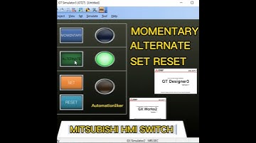 GOT2000 HMI Switch : Momentary, Alternate, Set, and Reset #hmi #shorts #mitsubishi #shortvideo