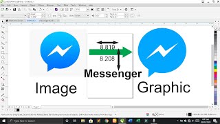 How to Draw  facebook Messenger logo by CorelDraw/adobe illustrator. screenshot 5