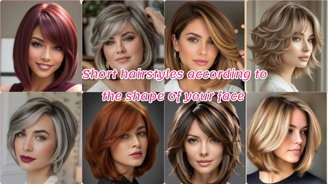 Short hairstyles according to the shape of your face | Great hair dye colors 