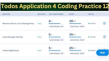 Todos Application   4 | Coding Practice 12 Answers  JavaScript | NxtWave | Intensive  2.0 | No Audio