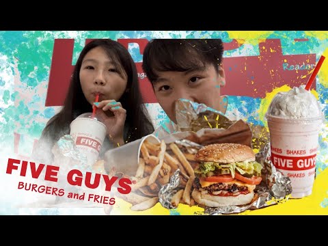 [實測] FIVE GUYS $108 一個漢堡包！真的值得嗎？雙層芝士煙肉漢堡｜雙層芝士漢堡｜FIVE GUYS 風味薯條｜FIVE GUYS MILK SHAKES｜廣東話｜豐彤FTV