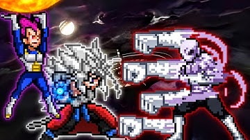 Xeno Goku V2 OP (all form) (New) & Vegeta DBS OP VS Jiren OP (all form) in Jump Force Mugen