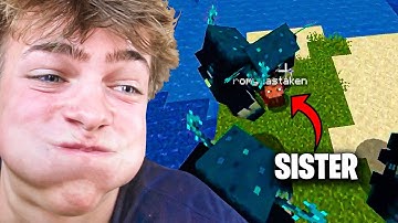 Trolling My Little Sister in Minecraft with CHEATS...