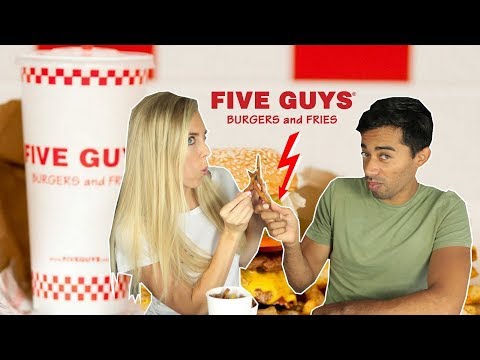 FIVE GUYS TASTE TEST AS A COUPLE 😜