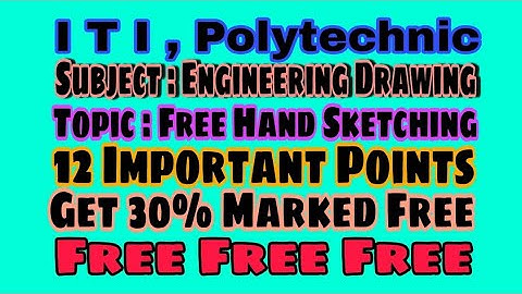 How To Make Free Hand Sketch Engineering Drawing Figure,Follow 12 Points To Get Good Markes In Exams