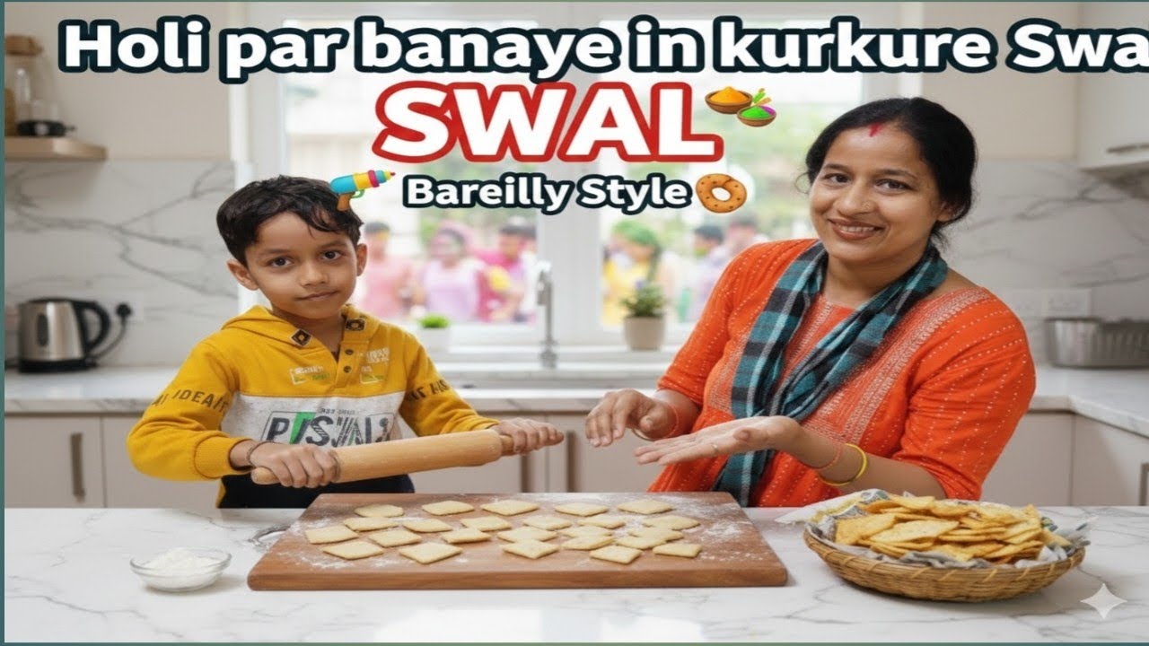 Holi Special 🎨 | Bareilly Ke Famous Swal Ghar Par Banaye | Crispy Holi Snack@VanyaPandey001
