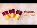 Gelatina con flan para negocio | Recetas Copy