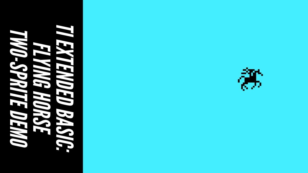 TI-99/4A: "Flying Horse" Two-Sprite Demo Program by Gary Matthews