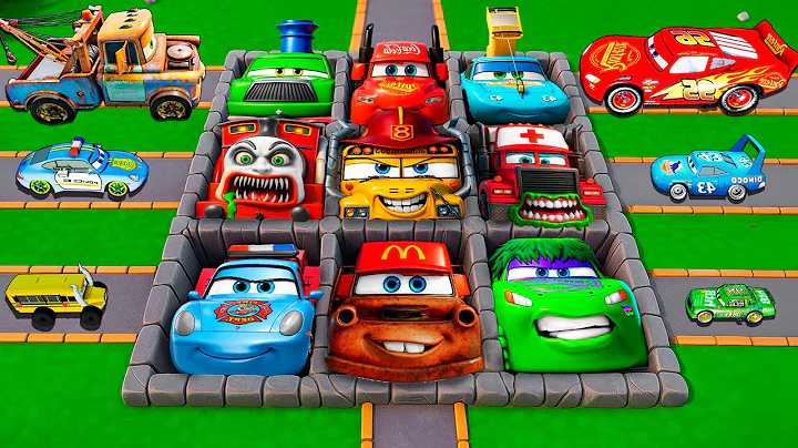 Lightning McQueen VS Giant Pit Traps! Can Pixar Cars Survive the Ultimate BeamNG Test?