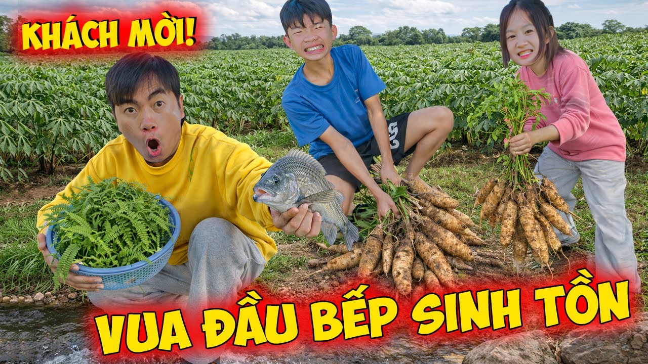 Thái Chuối Cuộc Thi Vua Đầu Bếp Với Khách Mời - Nấu Ăn Phong Cách Sinh Tồn