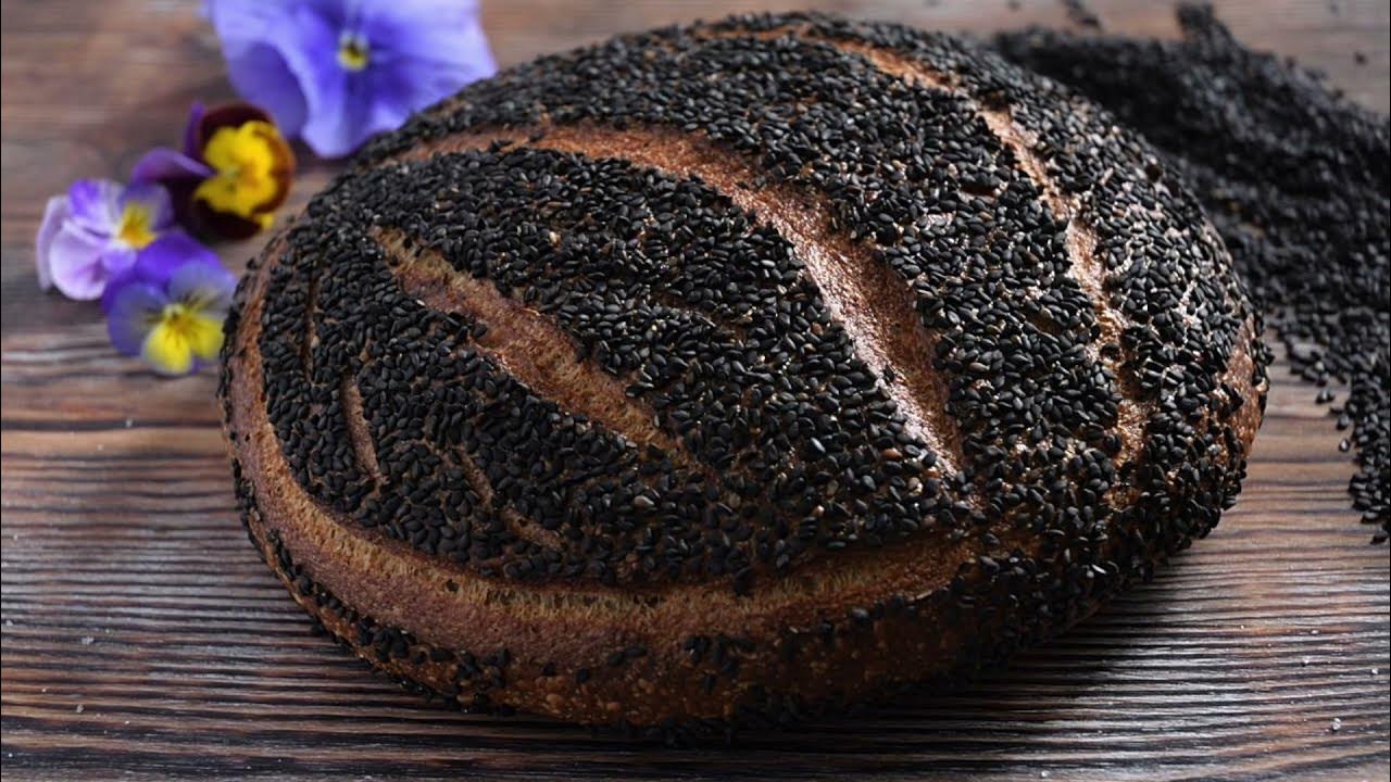 ПШЕНИЧНЫЙ с ЦЕЛЬНОЗЕРНОВОЙ МУКОЙ и кунжутной корочкой. - YouTube