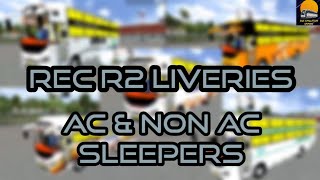 RELEASED : REC R2 Prime|Liveries|AC & NON AC SLEEPER|New bussid mod|Free download