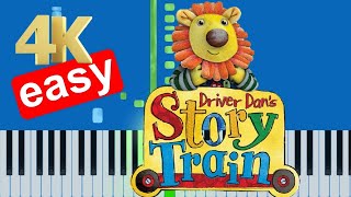 CBeebies - Driver Dan's Story Train Theme Song (Slow Easy Medium) Piano Tutorial 4K