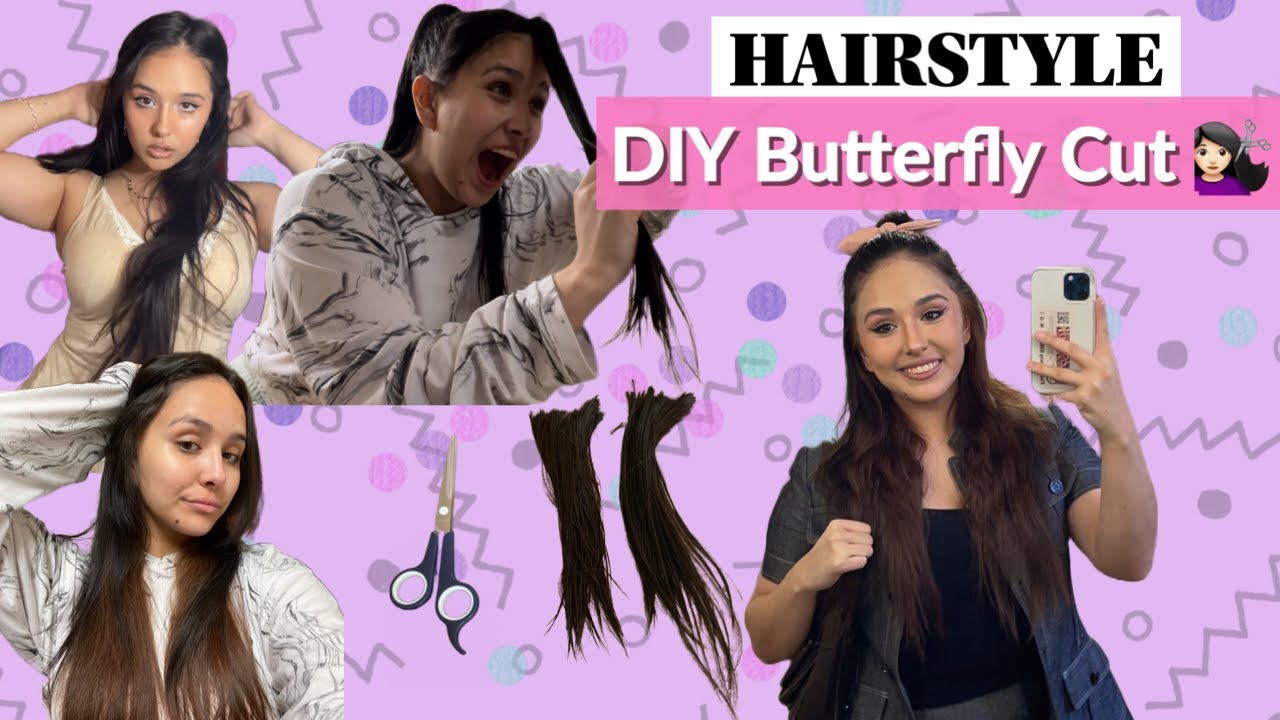CUTTING MY OWN HAIR Brad Mondo Butterfly Cut YouTube