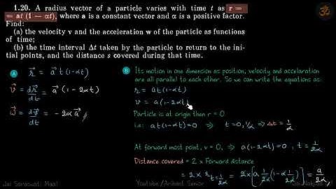 1.20 | Irodov Solutions | Mechanics