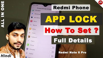 How To Set App Lock In Redmi Note 8 | App Encryption | App Lock/Unlock |