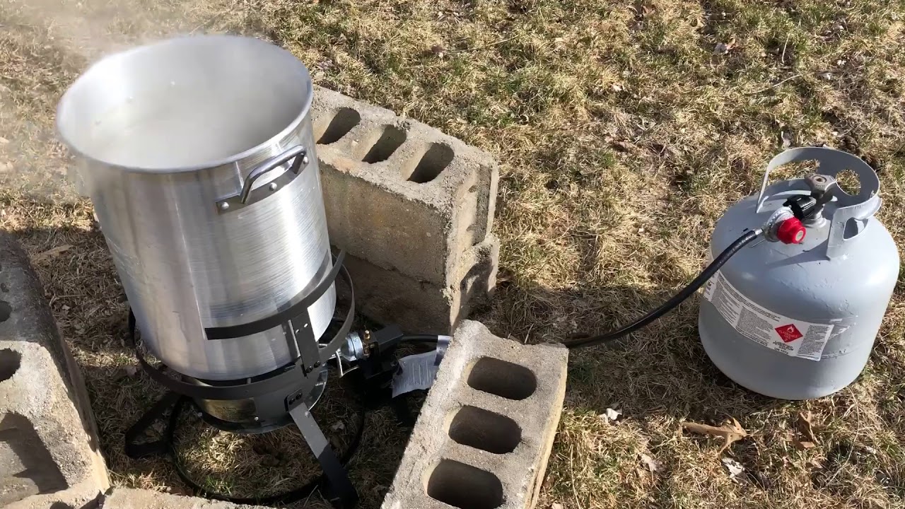 Making maple syrup in a turkey fryer YouTube