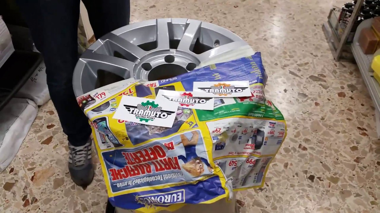 Spray Vernice Rubber Rimovibile - Tramuto Applicazione su cerchio in lega