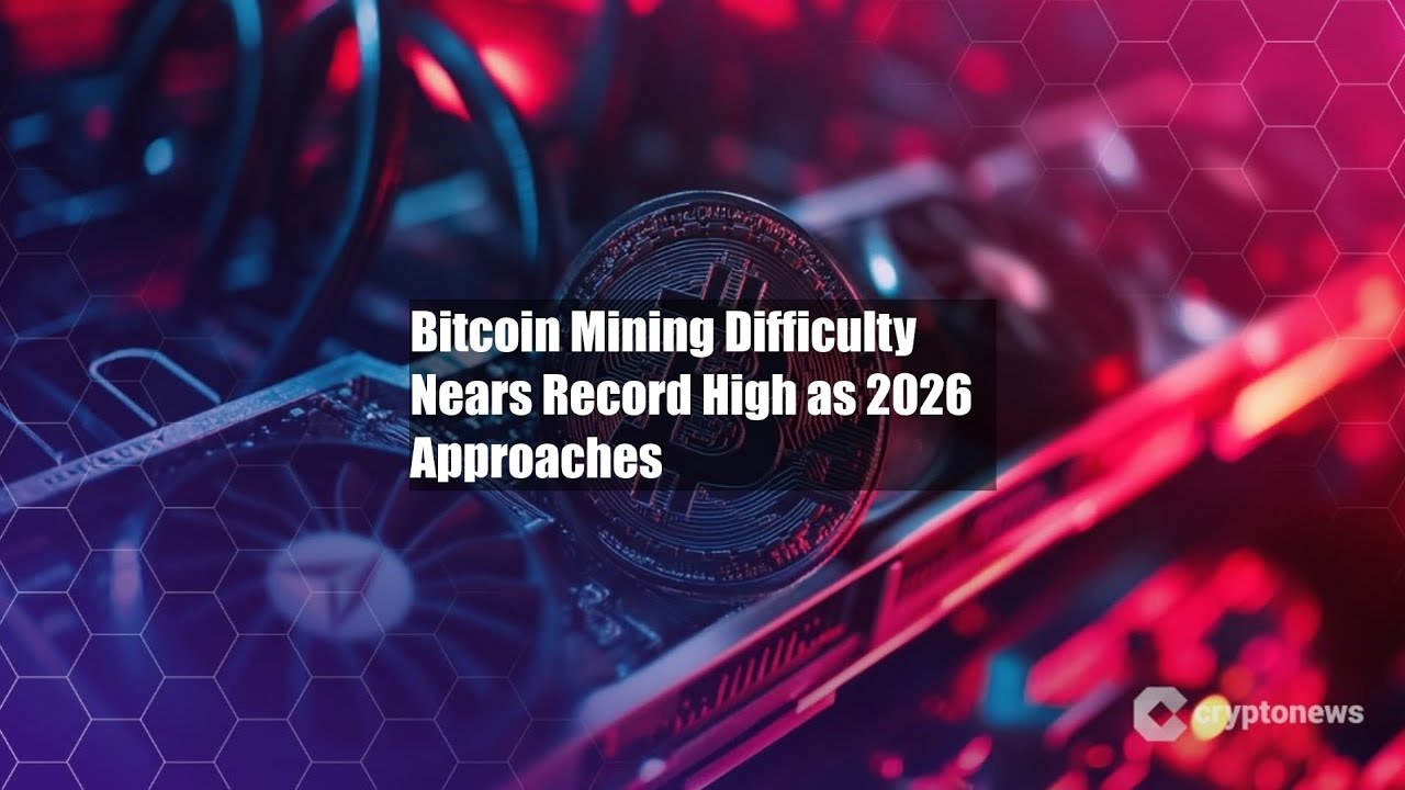Bitcoin Mining Difficulty Nears Record High as 2026 Approaches - YouTube