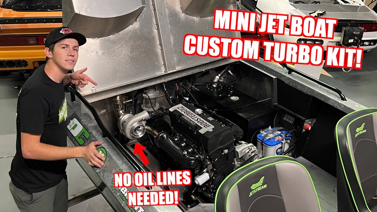 Our New Turbo For The KSwapped Mini Jet Boat! YouTube