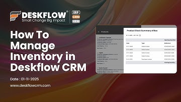How To Manage Inventory in Deskflow CRM