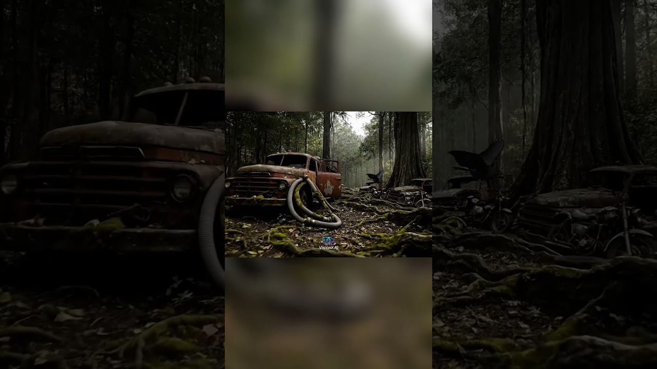 🚒🐲Exploring the Deep Forest – Discovery of a Giant Animal Skull and an Abandoned Fire Truck!