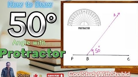 How to draw 50 degree angle using protractor|| Construct 50 degree angle using protractor