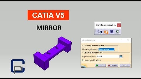 TUTORIAL CATIA V5 # 16 - BASIC MODELING - PART DESIGN - MIRROR