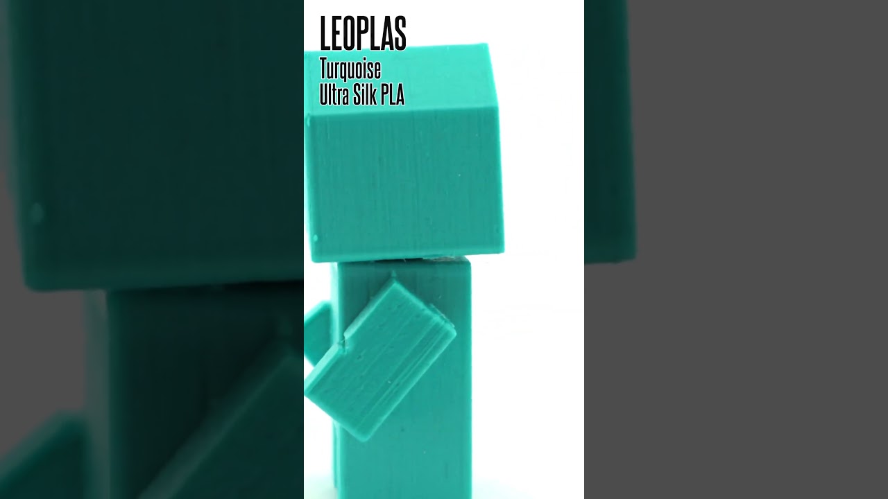 548 LEOPLAS Turquoise Ultra Silk PLA | 3D printed sample - 