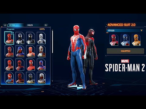 Spider-Man 2 (PS5) All 78 Suits & Styles Showcase @ 4K 60ᶠᵖˢ ✔