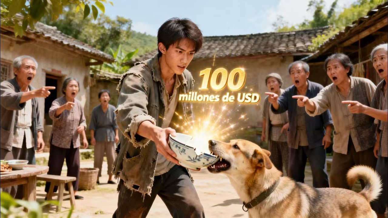 Joven recoge tazón de perro, todos se ríen...¡sin saber que lo hará multimillonario! ¡Suerte!#drama